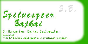 szilveszter bajkai business card